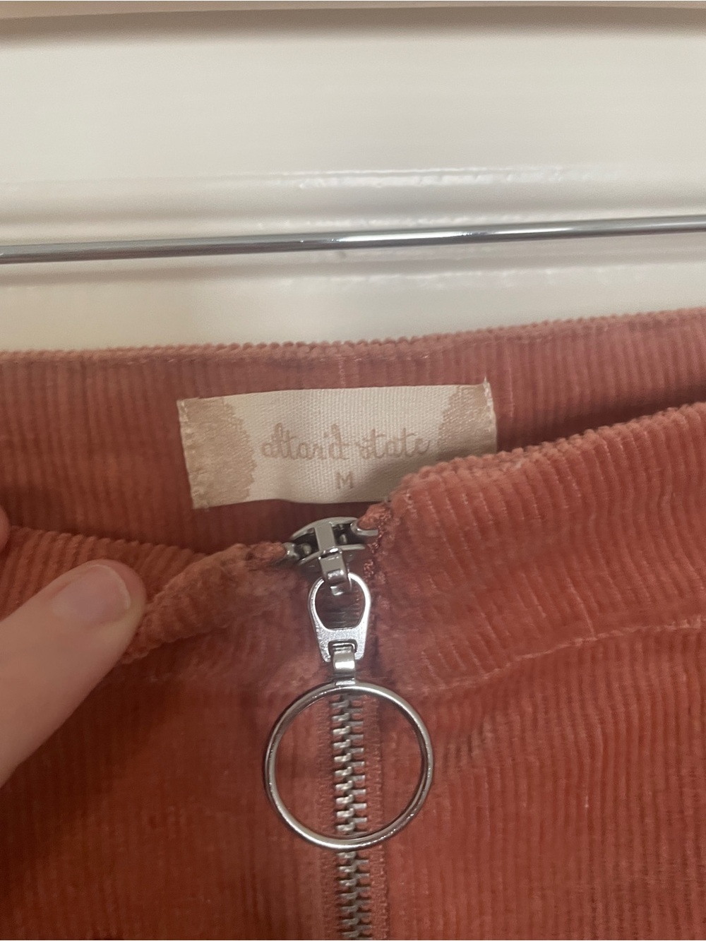 🤎 Altar’d State Corduroy Front-Zip Mini Skirts - Rust and Chocolate 🤎 - Picture 4 of 12